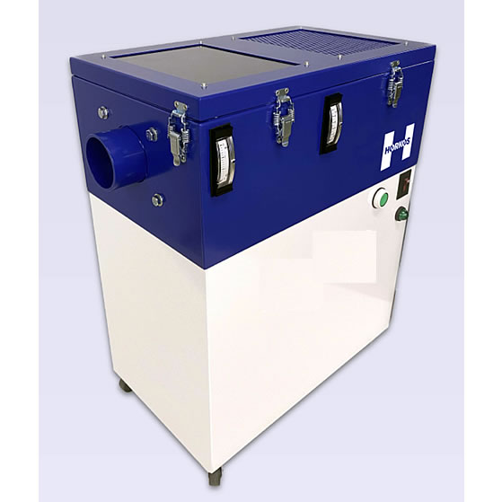 レーザー加工はんだ付け作業用キャスター移動式ヒューム脱臭集塵機(AC100V)/M551FE-12LP