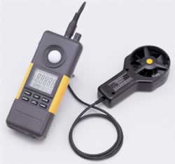 発電式環境測定器(温湿度風速・照度)MB8HL-10GC