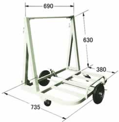 長尺板運搬台車(折りたたみ式)M1175PN-EV200KG