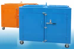 キャスター付ゴミ箱ブルーM1228NE-BXB