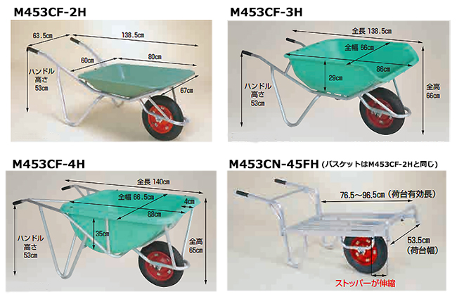 アルミ一輪車ノーパンクタイヤ（75L）/M453CF-3H/測定/包装/物流/専門 - 株式会社シロ産業