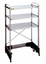 ステンレス移動キャスターラックM385M-10N