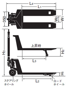 低床・超低床型キャッチパレットトラック/M37P-10M-85Hシリーズ/測定/包装/物流/専門