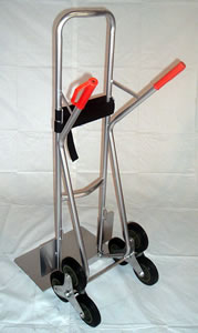 スチール六輪階段台車(大型荷台)