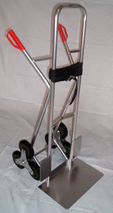 スチール六輪階段台車(大型荷台)