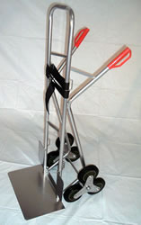 スチール六輪階段台車(大型荷台)