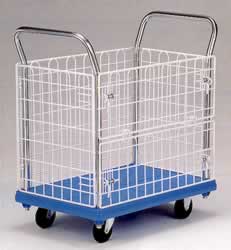 抗菌樹脂網カゴ台車M1518RBL-007CS