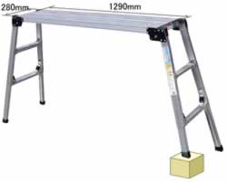 四脚調整高所作業台足場M154RN100-7N
