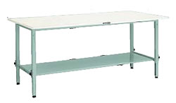 伸縮高さ調整式軽量作業台(下棚付)M227EM-0960LT2T