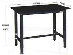 伸縮軽量実験作業台M350K8C-1275S