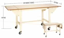 折りたたみ式大型長尺作業台M350KE-1875FIS