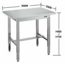 ステンレス作業台(伸縮高さ)M350SUT4-096TS