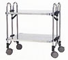 ステンレス折りたたみワゴン(フラット棚板)M488GAM-2FFP