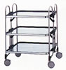 ステンレス折りたたみワゴン(パンチング棚板)M488OPM-2T