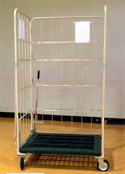 ハンドブレーキカゴ台車/M1272-ROLLINGCARTHANDBRAKE