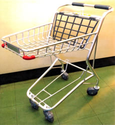 アルミショッピングカート/M1494R-301AL-100CASTER