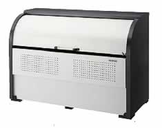 スチールゴミ箱(高耐食溶融メッキ)M1584KR-1000-2D