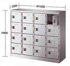 ステンレスシューズロッカーM1633SUS4-4WS