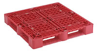 プラスチックパレット(レッド)/M227LA-1111NT-R/測定/包装/物流/専門