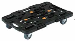 連結メッシュ樹脂平台車(自在ストッパー付タイプ)M227PK-500JS-BKT