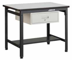 軽量作業台引出1段付(ポリ化粧天板)M227WP-0960F1T