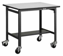 軽量作業台キャスター付(ポリ化粧天板)M227WP-0975C100T