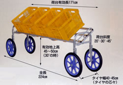 横向き傾斜コンテナ台車/M453AL-1750H