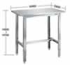 高さ調整ステンレス作業台(150KG)M350UT4-096LCS