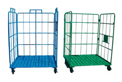 段積カゴ台車/M617KW-G3-BLUE