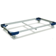 L型アルミ50Lコンテナ台車φ75ナイロン車輪M1017T50L-5437N