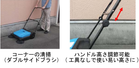 手動式手押しスイーパー(業務用)M1614S-79F