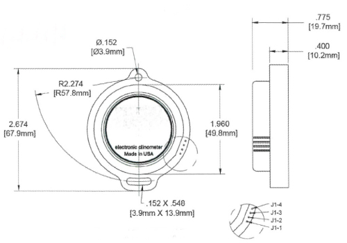 小型高精度傾斜角度センサーM193AGS-602V 