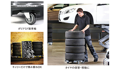 タイヤ用丸平台車(120Kg)M2554SW-3NK 