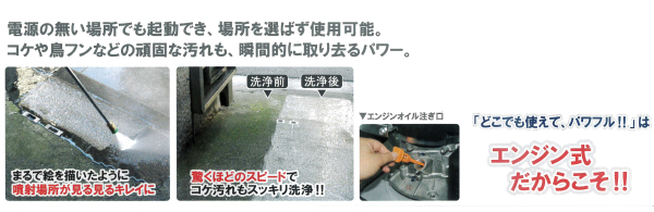 エンジン式高圧洗浄機(ハイパワー)M2214ES-261H