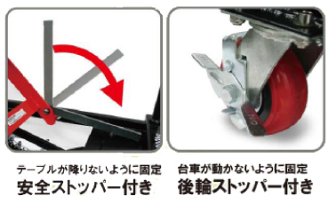 油圧リフター台車300Kg(H850mm)M2214HR300KG-850H