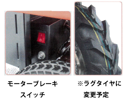 電動ミニ型四輪運搬台車M2214TM-120KGMH