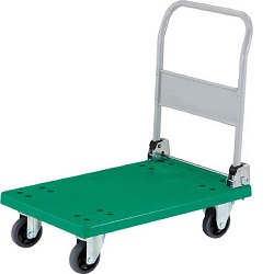 ウレタンキャスター折りたたみハンドル樹脂台車M227P-701UT