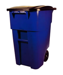 大型キャスター付ゴミ箱/M2475RF-2700BLUE