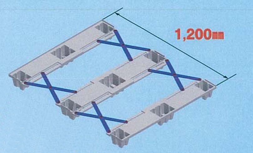 3段可変寸法パレット(900/1000/1100)　M297KP-1112HT