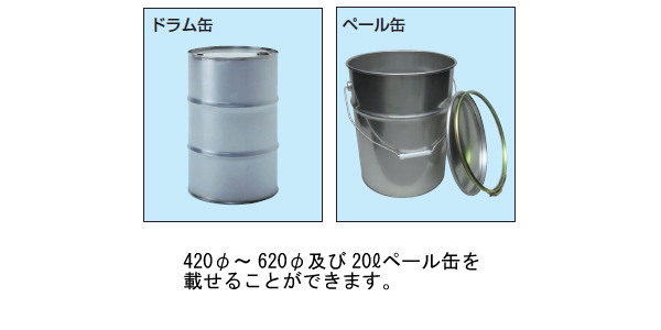 ステンレス伸縮ドラムペール台車耐荷重170KgM350DRSUS-170KG