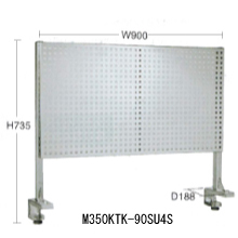 パンチングボード付ステンレス作業台M350SUS430-096PTNS