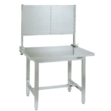 パンチングボード付ステンレス作業台M350SUS430-096PTNS