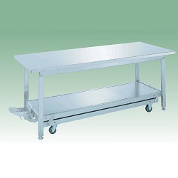 ステンレス作業台ペダル昇降キャスター式M350UK-127SSNS