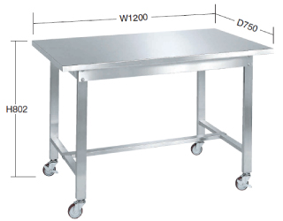 ステンレス移動式作業台M2554SW-3NK 