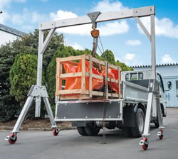 アルミ上下伸縮門型クレーン/M492AL-750KG-2.4M