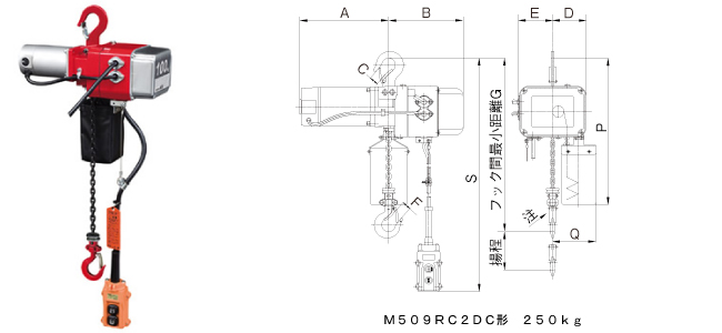 小型電動チェンブロックM509RC-20010