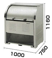 ステンレスゴミ収集庫M1584KS-1007-AK