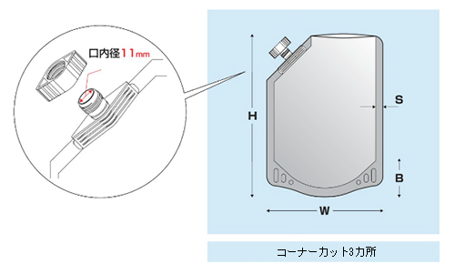 キャップ付冷凍対応アルミスタンド袋　M223PA-0500C