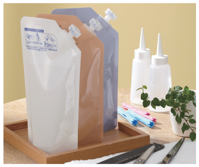 キャップ付きスタンド袋（ブルー）　M223PY-BL302C