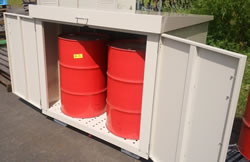 ドラム缶移動保管庫(4本収納庫)/M2641SK-4RH 